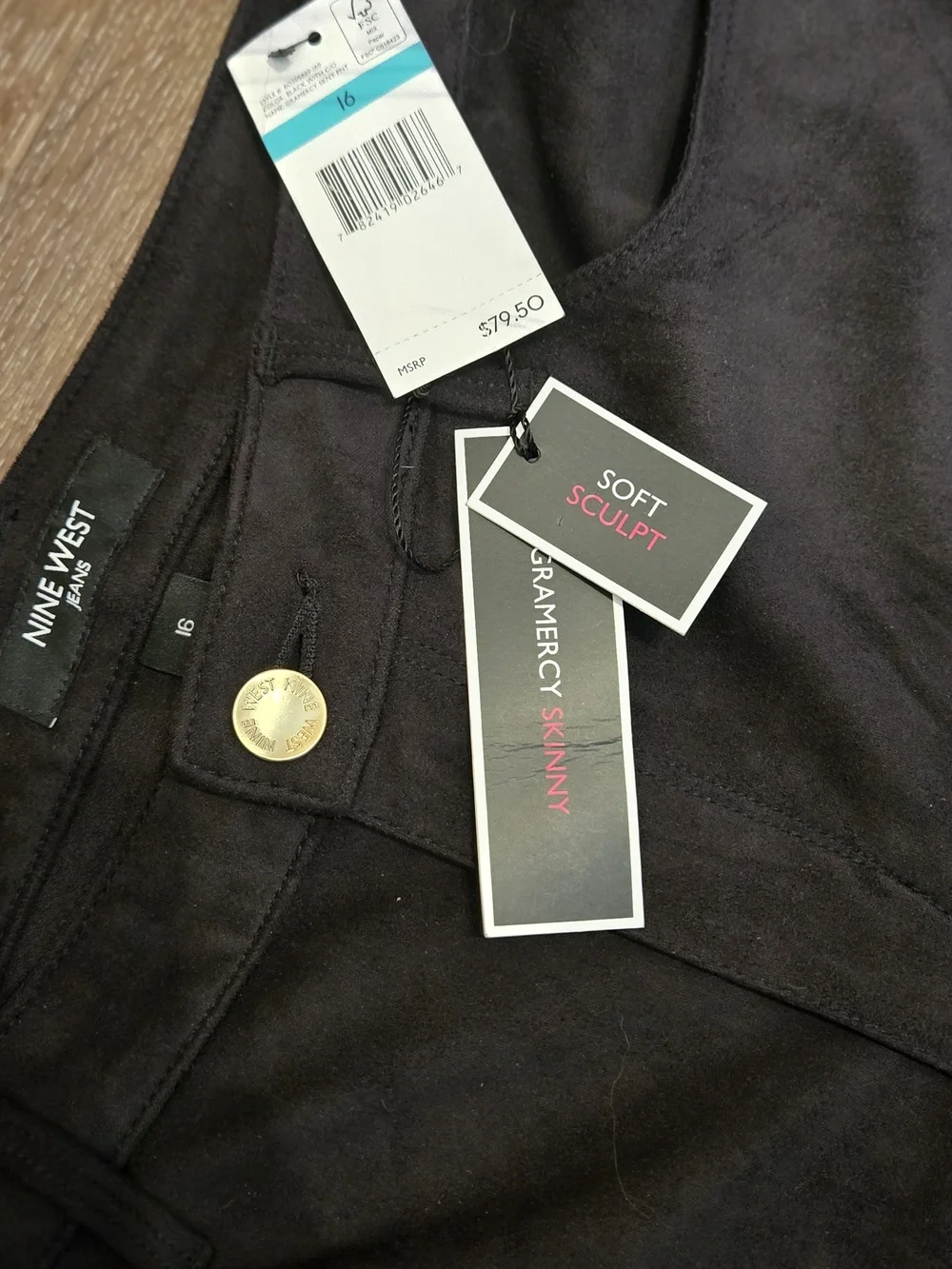 NWT Nine West Gramercy Skinny Soft Sculpt Pants-Size 16 - Picture 4 of 6